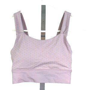 ALL FENIX Womens XS Twilight Blush Sports Bra Gold Polka Dots Stretch EUC